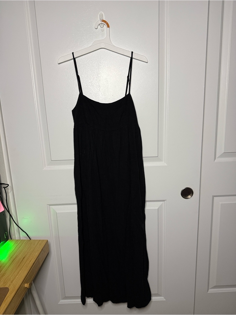 Rachel Pally Black Jersey Empire Waist Spaghetti Strap Maxi Dress Size S